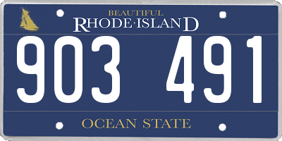 RI license plate 903491
