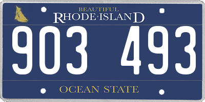 RI license plate 903493