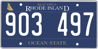 RI license plate 903497