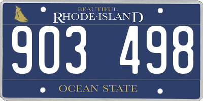 RI license plate 903498