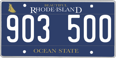 RI license plate 903500