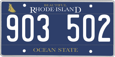 RI license plate 903502