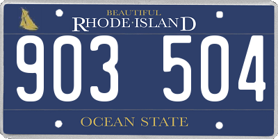 RI license plate 903504