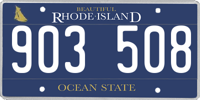 RI license plate 903508