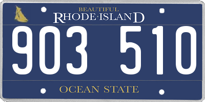 RI license plate 903510