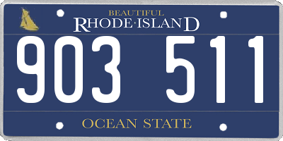 RI license plate 903511