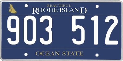 RI license plate 903512