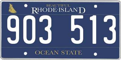 RI license plate 903513
