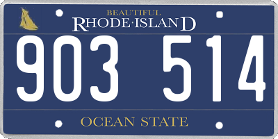 RI license plate 903514