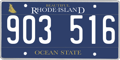 RI license plate 903516