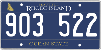 RI license plate 903522