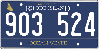 RI license plate 903524