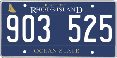 RI license plate 903525