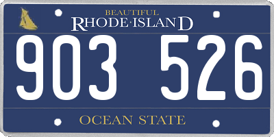 RI license plate 903526