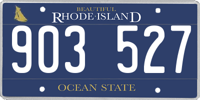 RI license plate 903527