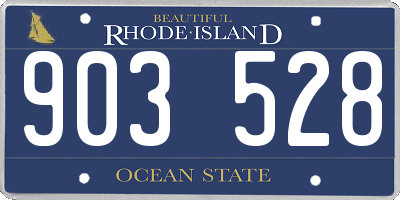 RI license plate 903528