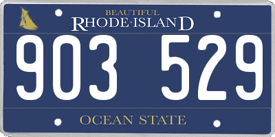 RI license plate 903529