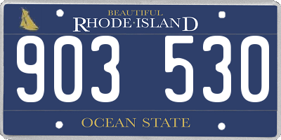 RI license plate 903530