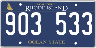 RI license plate 903533