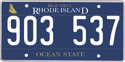 RI license plate 903537
