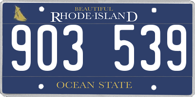 RI license plate 903539