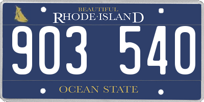 RI license plate 903540