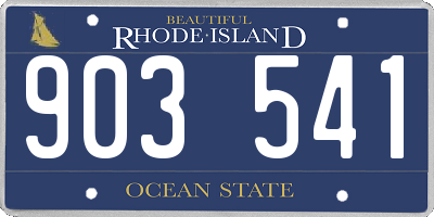 RI license plate 903541