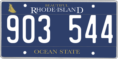 RI license plate 903544