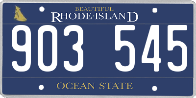 RI license plate 903545