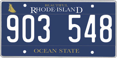 RI license plate 903548