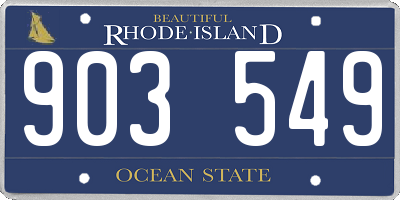 RI license plate 903549