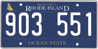 RI license plate 903551