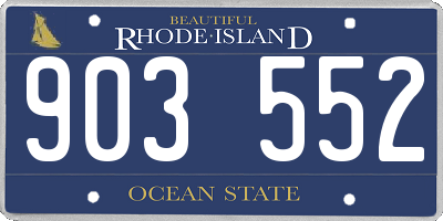 RI license plate 903552