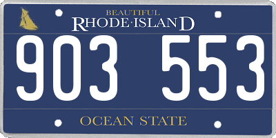 RI license plate 903553