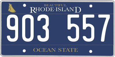 RI license plate 903557