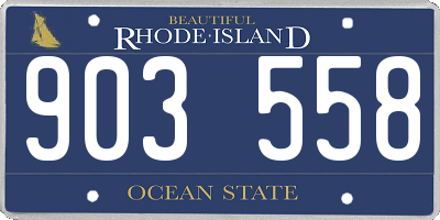 RI license plate 903558