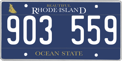 RI license plate 903559