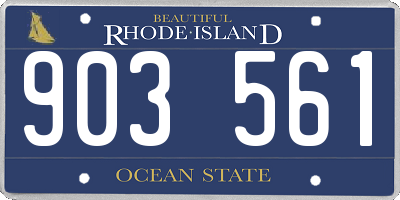 RI license plate 903561