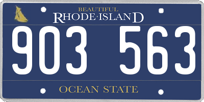 RI license plate 903563