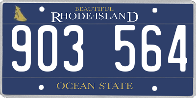 RI license plate 903564