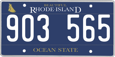RI license plate 903565