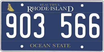 RI license plate 903566