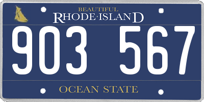 RI license plate 903567