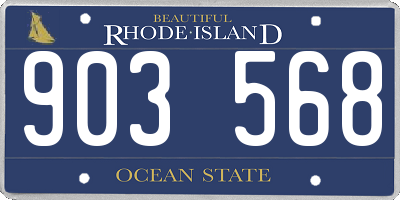 RI license plate 903568
