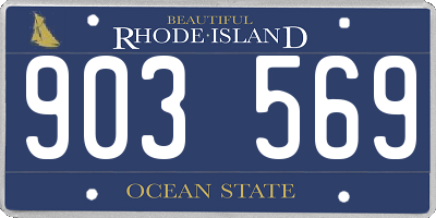 RI license plate 903569