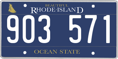 RI license plate 903571