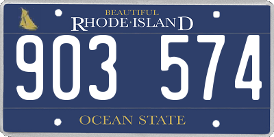 RI license plate 903574