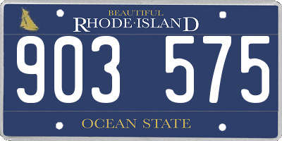 RI license plate 903575