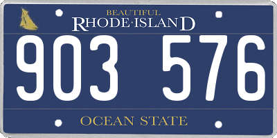 RI license plate 903576