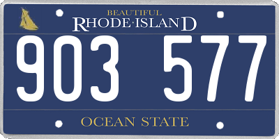 RI license plate 903577